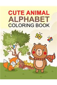 Cute Animal Alphabet Coloring Book