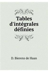 Tables d'Intégrales Définies