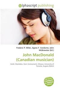 John MacDonald (Canadian Musician)
