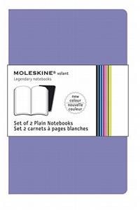 Moleskine Volant Large Plain Light Violet & Brilliant Violet 2-set