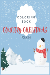 Country Christmas Coloring Book For Kids