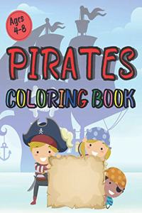 Pirates Coloring Book Age 4-8