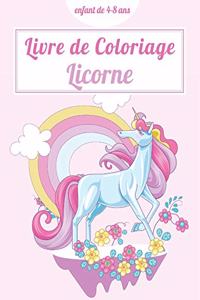 livre de coloriage licorne enfants 4-8 ans