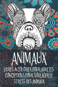 Livres à colorier pour adultes - Conceptions pour soulager le stress des animaux - Animaux