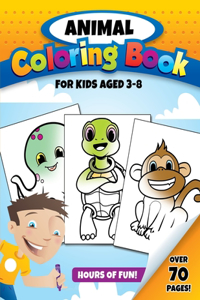 Animal Coloring Book for Kids Aged 3-8