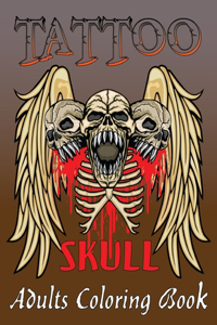 Tattoo Skull Adults Coloring Book