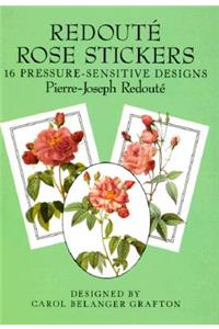 Redoute Rose Stickers: 16 Pressure-Sensitive Designs