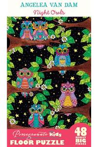 Angelea Van Dam Night Owls Floor Puzzle
