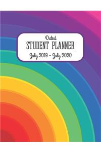 Dated Student Planner July 2019 - July 2020.