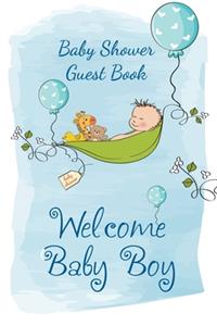 Welcome Baby Boy Baby Shower Guest Book
