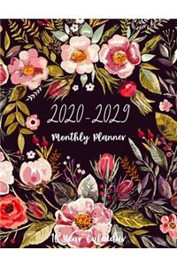 2020-2029 Monthly Planner 10 Year calendar