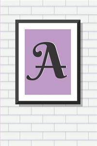 Initial a Personalized Blank Lined Journal Notebook