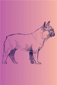 French Bulldog Dot Grid Journal