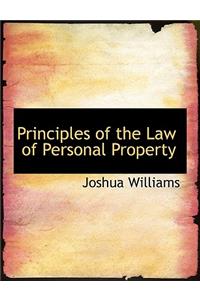 Principles of the Law of Personal Property