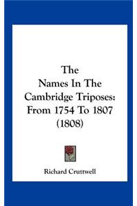 The Names in the Cambridge Triposes