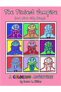TINIEST VAMPIRE (and other silly things) COLORING BOOK (pink cover)