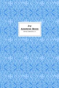 Large Address Book - Office/Desk 8.5 X 11: Sky Blue