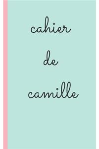 carnet de camille carnet ligné personnalisé avec prenom pour ecrire et prise de note 2020, carnet de notes livret, agenda, répertoire, cahier, calepin
