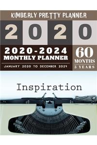 5 year monthly planner 2020-2024