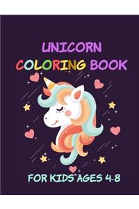 Unicorn Coloring Book for Kids Ages 4-8