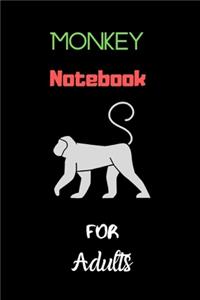 Monkeys notebook for adults