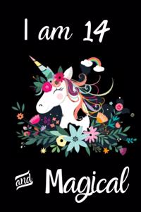Unicorn Journal I am 14 & Magical