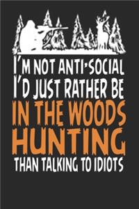 I'd Just Rather Be In The Woods Hunting