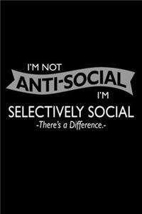 I'm not Anti-Social. I'm Selectively Social there's a Difference