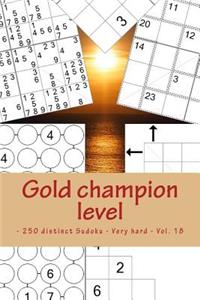 Gold champion level - 250 distinct Sudoku - Very hard - Vol. 18