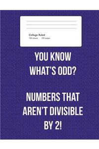 Funny Math Joke College Ruled Composition Notebook