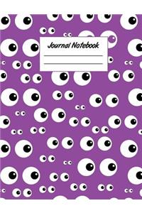 Journal Notebook: Eyeballs 7.44 X 9.69 Graph Ruled Paper Notebook, Appreciation Gift, Quote Journal or Diary - Unique Inspirational Present for Friend, Family, Teacher, Retirement, Birthday, Christmas or Gratitude Gift - Halloween Scary Eyes