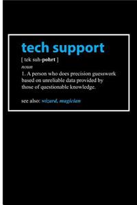 Tech Support [tek Suh-Pohrt] Noun 1. a Person Who Does Precision Guesswork