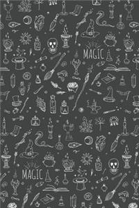 Wizard and Witch Pattern Cute Horror Decoration 01