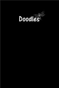 Doodles Journal - Great for Sketching, Doodling, Project Planning or Brainstorming: Medium Ruled, Soft Cover, 6 x 9 Journal, Black, 200 Pages