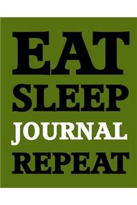 Bullet Dot Grid Journal - Eat Sleep Journal Repeat (Green-White)