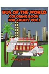 Bus Of The World Coloring book for Adults vol.1