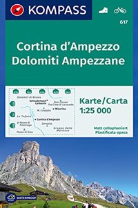 Cortina d'Ampezzo, Dolomiti Ampezzane 1:25 000: Matt cellophaniert / Plasificata opaca
