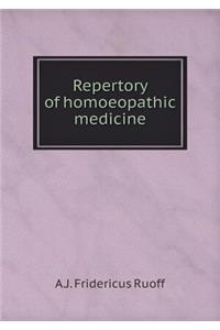 Repertory of homoeopathic medicine