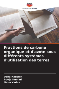 Fractions de carbone organique et d'azote sous différents systèmes d'utilisation des terres