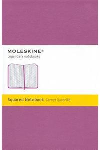 Moleskine Classic Notebook, Pocket, Squared, Magenta, Hard Cover (3.5 X 5.5)