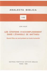 Les citations d'accomplissement dans l'évangile de Matthieu