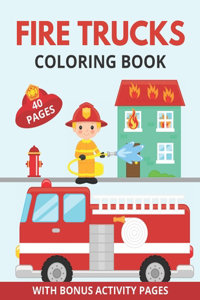 Fire Trucks Coloring Book