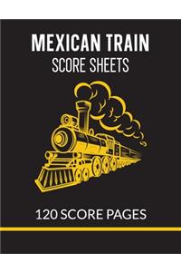 Mexican Train Score Sheets 120 Score Pages