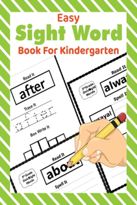 Easy Sight Word Book For Kindergarten