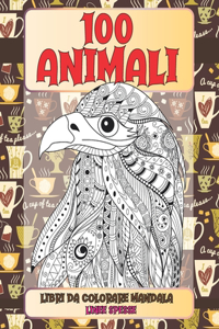 Libri da colorare Mandala - Linee spesse - 100 Animali