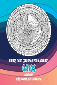 Libros para colorear para adultos - Más barato que la terapia - Animales - Gatos