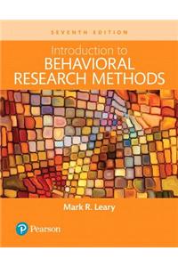 Introduction to Behavioral Research Methods, Books a la Carte