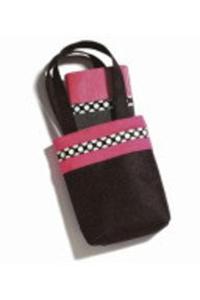 NIV Trimline Bible in a bag Pink/ Black Italian Duo-Tone