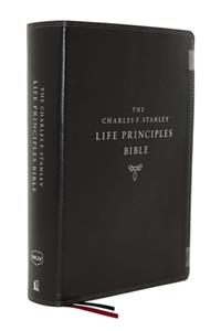 Nkjv, Charles F. Stanley Life Principles Bible, 2nd Edition, Leathersoft, Black, Indexed, Comfort Print
