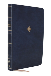 Nkjv, Reference Bible, Center-Column Giant Print, Leathersoft, Blue, Red Letter Edition, Comfort Print